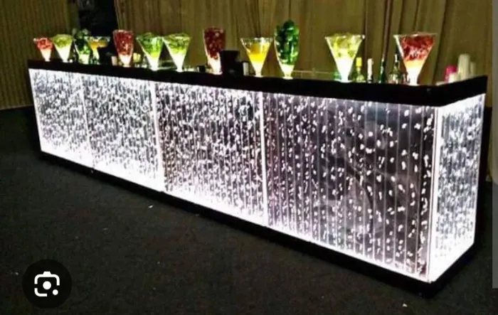 Balcao Bar Bartender Eventos Bolhas Led 