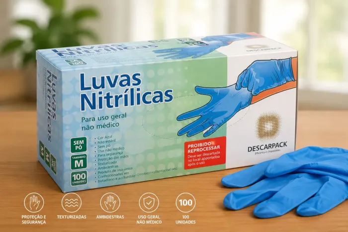 Luva descartável 