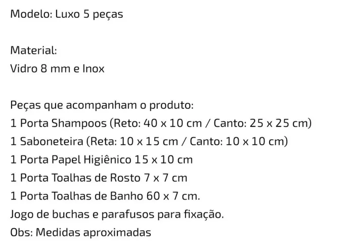 Kit luxo para banheiro