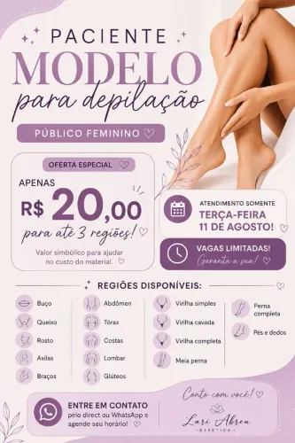 Precisa de modelo para depilação
