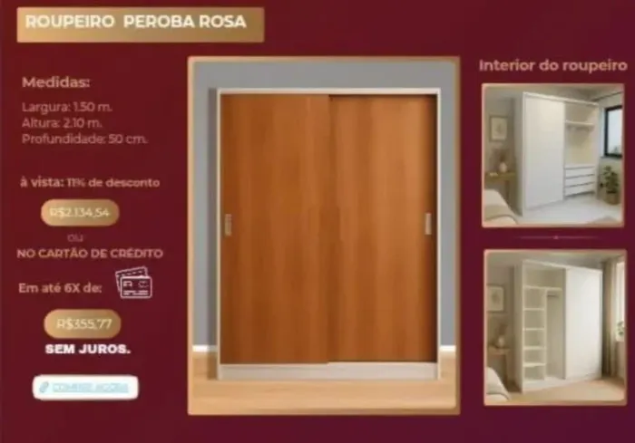 Semana do guarda roupa em mdf 