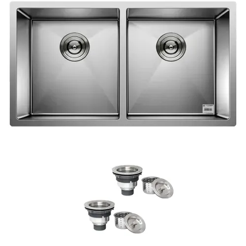 Cuba Dupla Quadrada Inox 304 Gourmet 78x40 (com pequena falha)