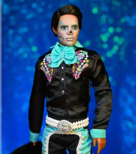 Boneco ken "Dia dos Mortos"uma edição colecionador Premium fábrica pela Mattel