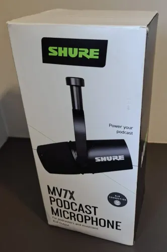 Microfone SHURE MV7X - Podcast Microphone.