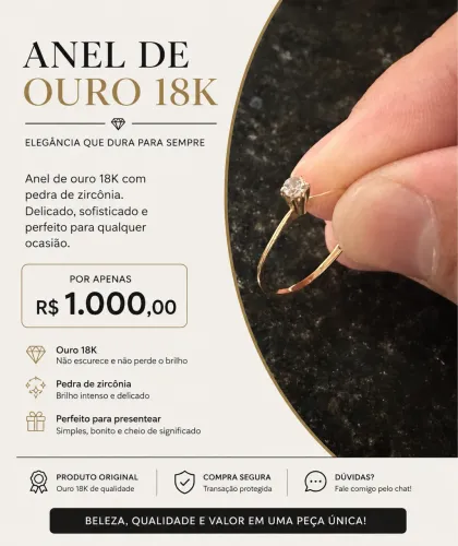 Anel de Ouro 18k