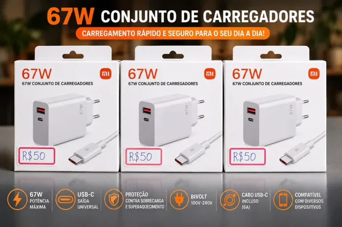 CARREGADOR XIAOMI 67W TURBO