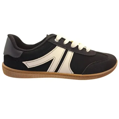 Tênis Casual Feminino Adulto Conforto Nobuck Tunísia Moleca Preto 560547235404