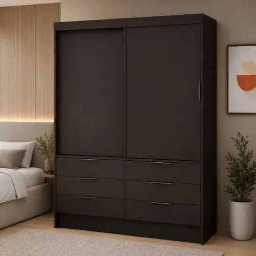Guarda Roupa África Preto