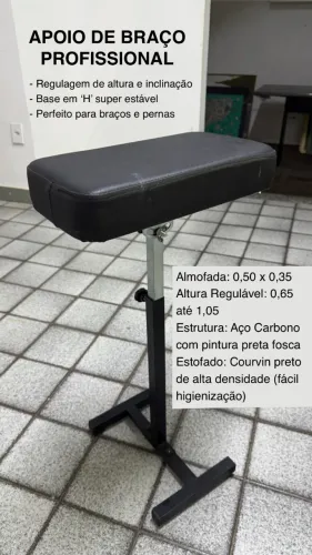 Apoio de Braço/Perna Profissional para Tatuagem (Regulável)