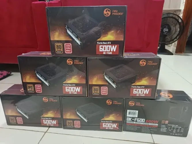 Fonte 600w Gamer Silencioso 80 plus! Bronze Lacrada, SELO TECLAB!! ENTREGA GRÁTIS!