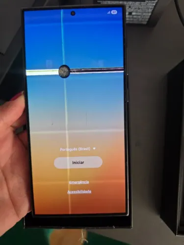 Samsung S24 Ultra | 256g | Titânio Preto | Tela Trincada
