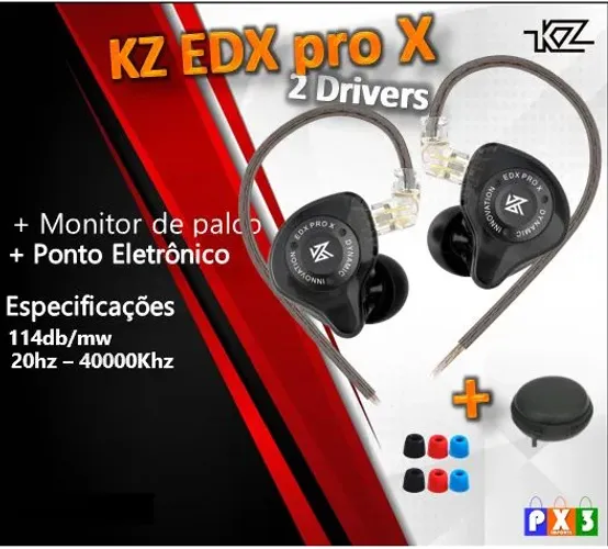 KZ EDX PRO X + Case novo lacrado