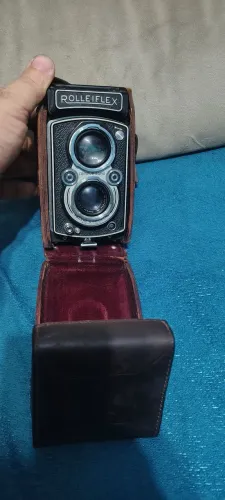 máquina antiga rolleiflex alemã 