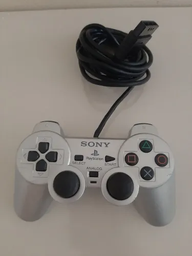 Controle prata (silver) - série H ps2 Playstation 2
