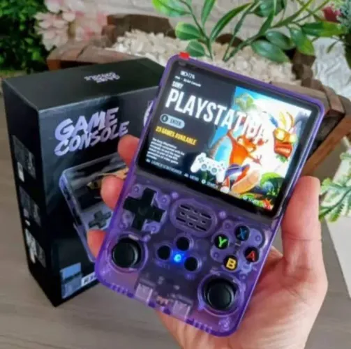 R36S Portátil 64GB + Grip + Película + Jogos