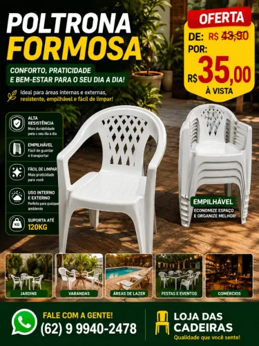 PROMOÇÃO!!! Cadeiras e Mesa Formosa