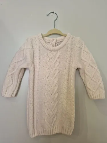 Suéter / Sobretudo de Tricot Infantil Menina (Importado do Canadá) - 18-24 Meses
