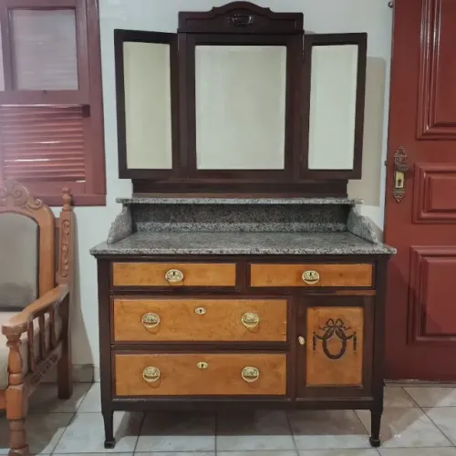 Móvel Toilette / Lavabo Cômoda Antiga Espelho