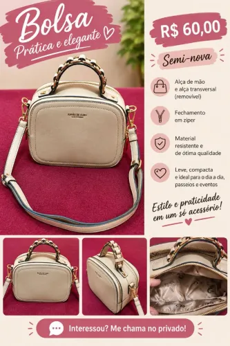 Bolsa feminina pavão de ouro