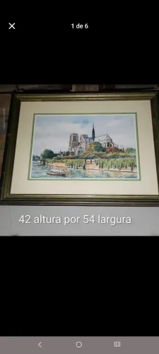 Quadro Notre-Dame de Paris vista a partir do Rio Sena.