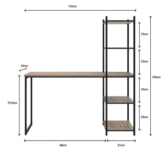 Mesa escrivaninha para estudo e home office