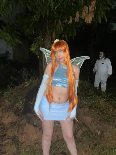 peruca cosplay laranja ruiva genérica