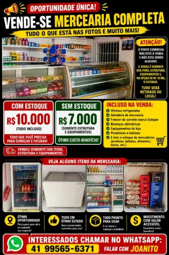 Vende-se mercearia completa