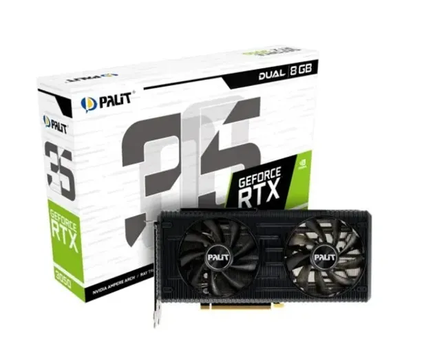 Placa de Vídeo Palit NVIDIA GeForce RTX 3050 8GB GDDR6 ? IMPECÁVEL