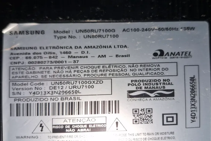 TV samsung 50' peças.