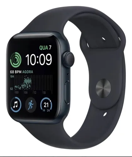 Apple Watch SE (2ª Geração) 44mm Alumínio Midnight, Versão GPS + Cellular