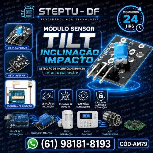 Sensor Tilt Inclinação Impacto Arduino- Pic-Robotica- Automação COD-AM79 