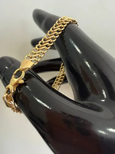 Pulseira Lacraia de ouro 7.41g 18k procedência garantia eterna