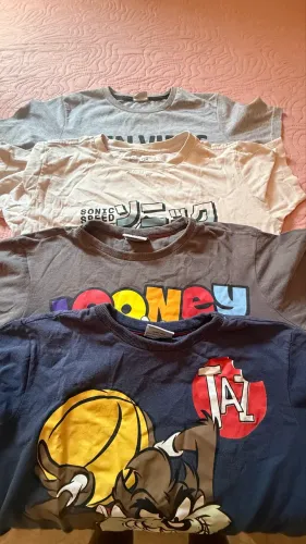 Vendo as 4 camisa juntas 9/10 anos