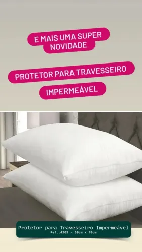 PROTETOR PARA TRAVESSEIRO IMPERMEÁVEL <br>( Embalagem com 1 peça cada )<br>