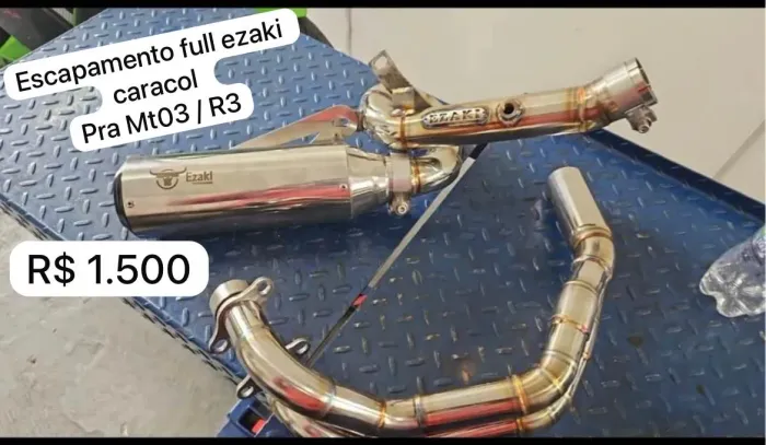 Escapamento full ezaki caracol pra mt 03 / r3