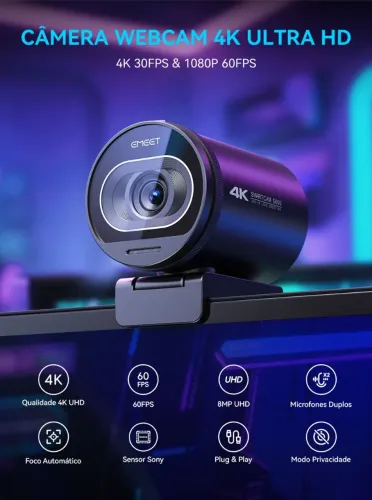 Webcam 4k 1080p 60fps Emeet