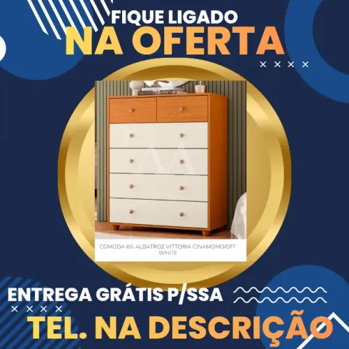 Cômoda 6G Albatroz Entrega Hoje Grátis para Salvador / Pague ao Receber