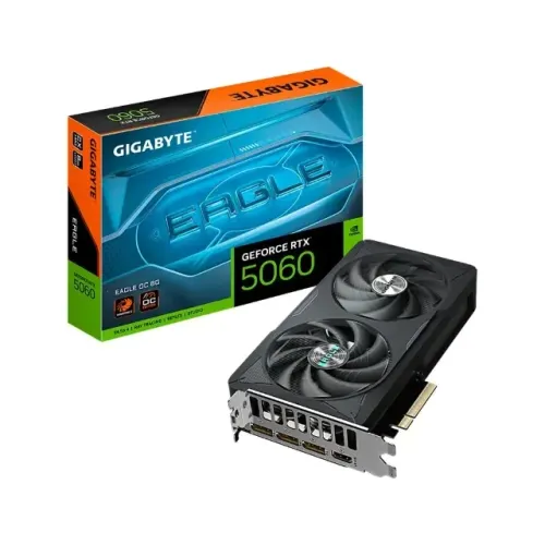 Placa de Vídeo Gigabyte RTX 5060 EAGLE OC 8G NVIDIA GeForce, 8GB GDDR7, 128bits
