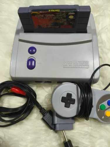 Super Nintendo baby+ 1 controle+ jogo e cabos