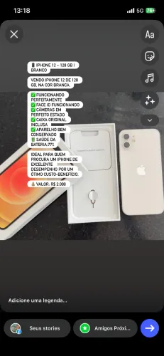 iPhone 12, branco 128g