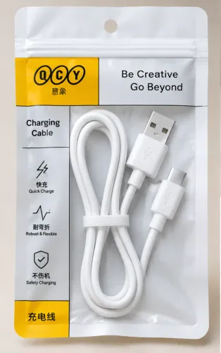 Cabo QCY DC02 USB-A para USB-C 3A 1,2m - Novo