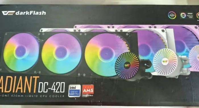Water Cooler Aigo Darkflash Radiant DC420, ARGB, 420mm, Preto, DC420BK