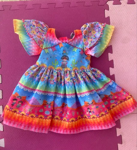 Vestido Junino Alphabetinho 9-12 meses