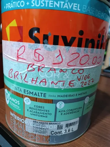 Tinta Esmalte Suvinil Branco Brilhante Base água