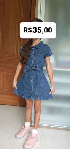 Vestido jeans infantil