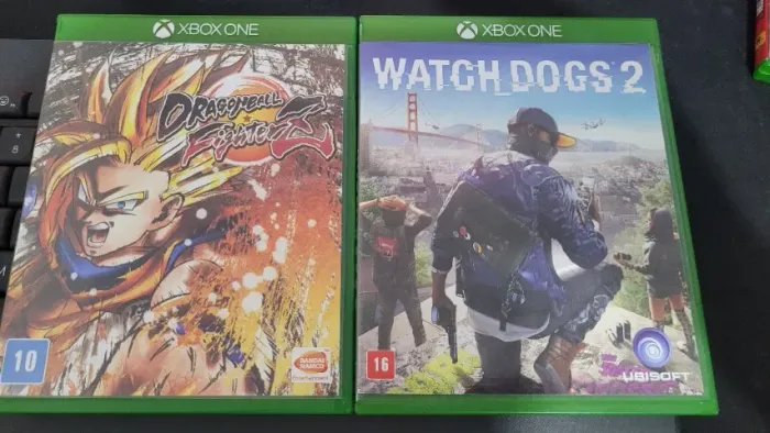 2 jogos Xbox One Watch Dogs 2 e Dragon Ball Fighter Z