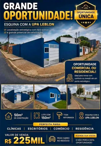 Vendo Casa Esquina UPA Leblon Comércio ou Moradia