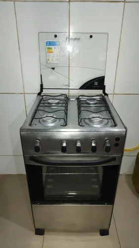Fogão Esmaltec inox Funcionando FAÇO A ENTREGA 