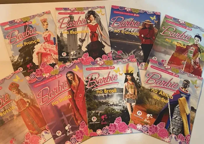 coleção livros barbie conhecendo o mundo com barbie