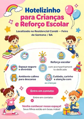 Olá, Se você trabalha e precisa de alguém de confiança para deixar sua criança!